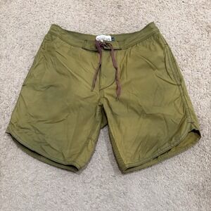 Freenote Cloth Standard Issue BoardShort Mens 30 Green Cotton Blend USA